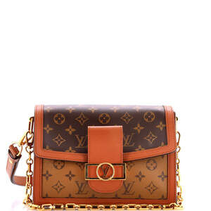 Louis Vuitton MM Dauphine Shoulder Bag Reverse Monogram Canvas